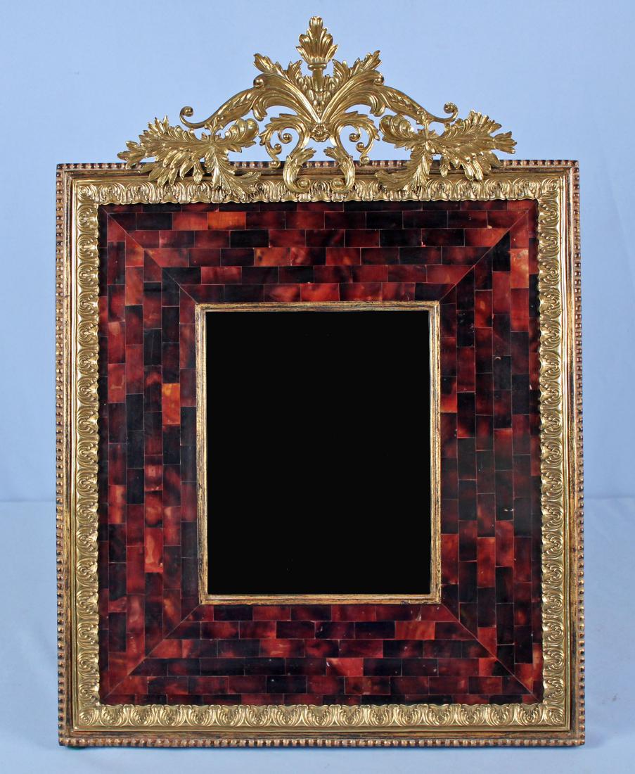 Maitland Smith Cast Brass & Faux Tortoise Frame (1 of 5)