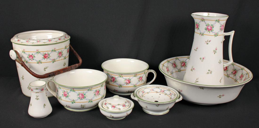English 8 Piece Ceramic Toilet Set Circa 1910 (1 of 10)
