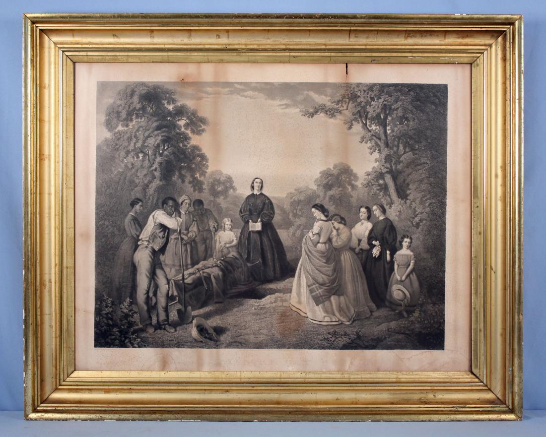 Civil War "Burial of Latane" Steel Engraving 1868 (1 of 11)