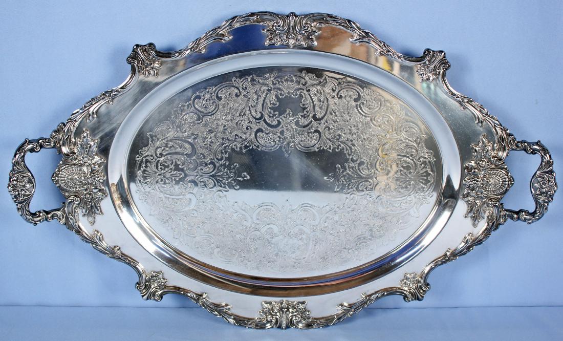 Large Wallace Christopher Wren Silver Plate Tray (1 of 5)