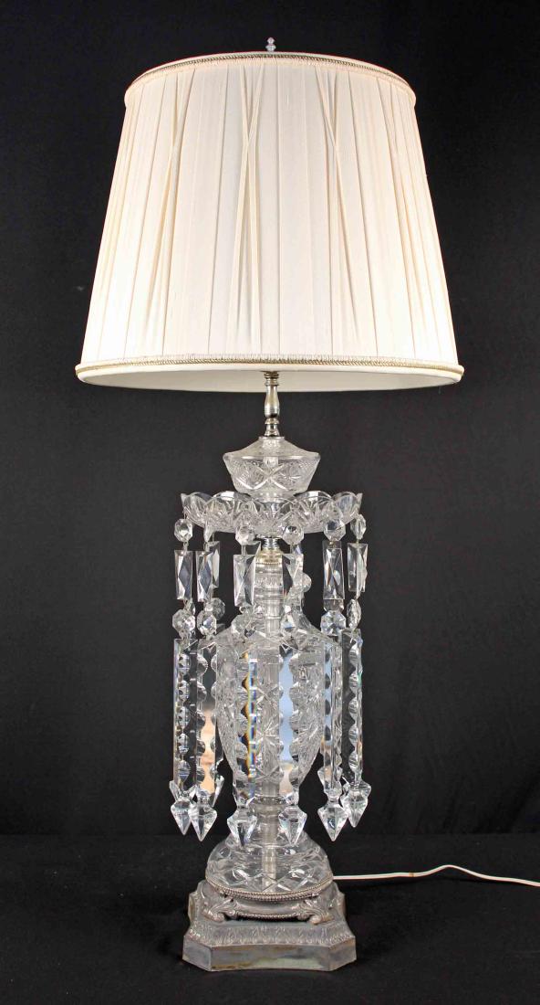 Huge Leaded Crystal Lamp with 16" Prisms (1 of 7)