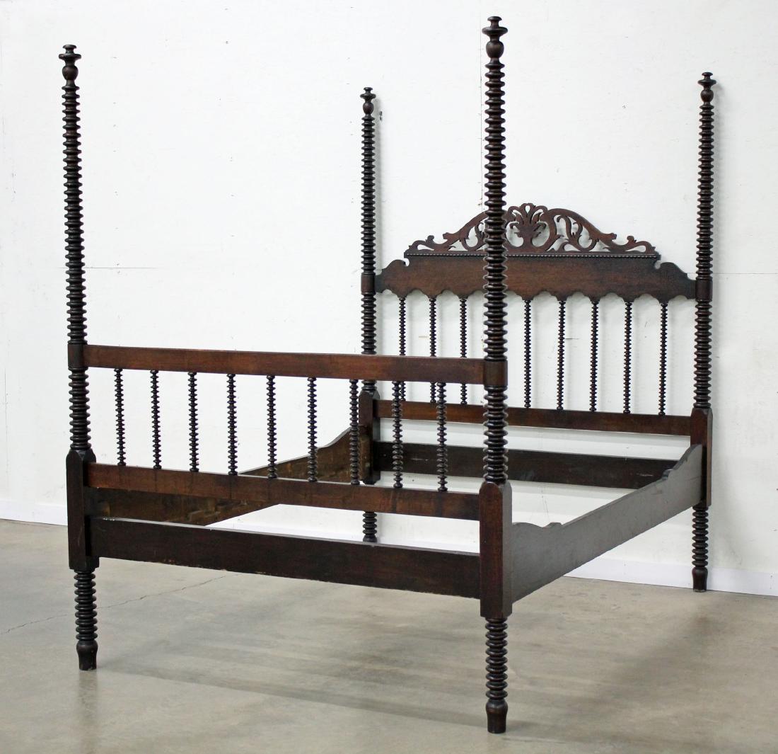 19th Century Walnut Spool Poster Bed (1 of 5)