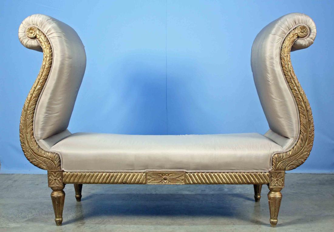 Henredon Louis VI Style Bench w/ High Scroll Ends (1 of 7)