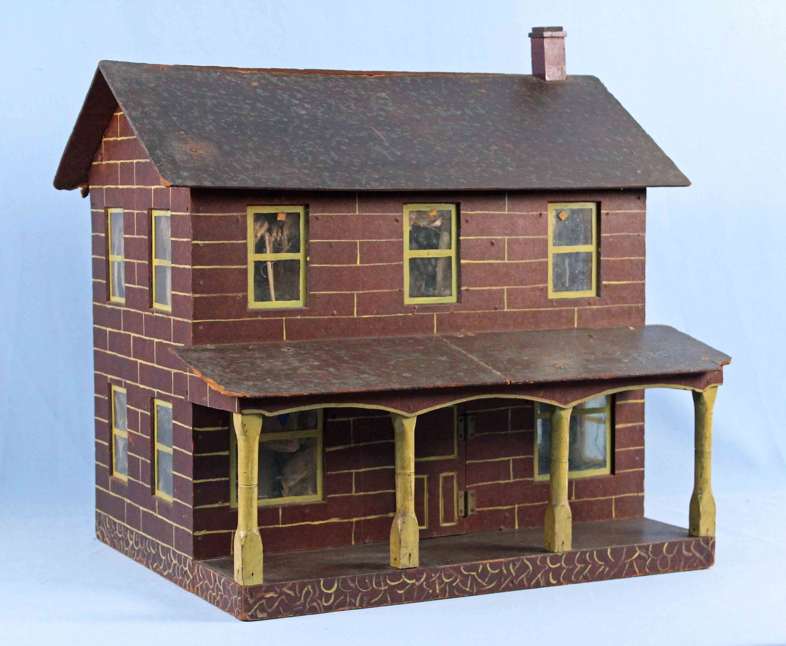 vintage masonite dollhouse