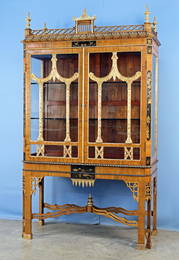 Chinese Chippendale Style Chinoiserie Cabinet