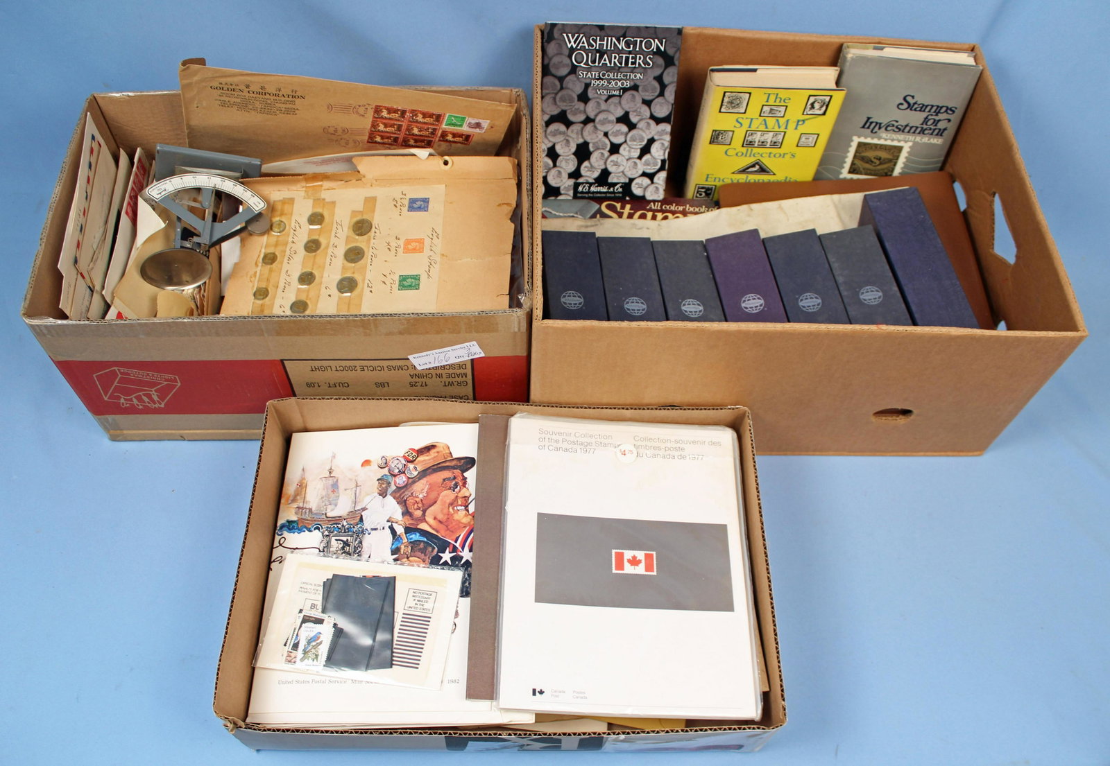 Large Collection of Postage & Collector Stamps: Large Collection of Postage & Collector Stamps. Includes: (5) Full sheets of U.S. 20 cents bird stamps. (1) 1971 special album set. Several first day covers. (5) 18 cent books (face value $1.20 each).