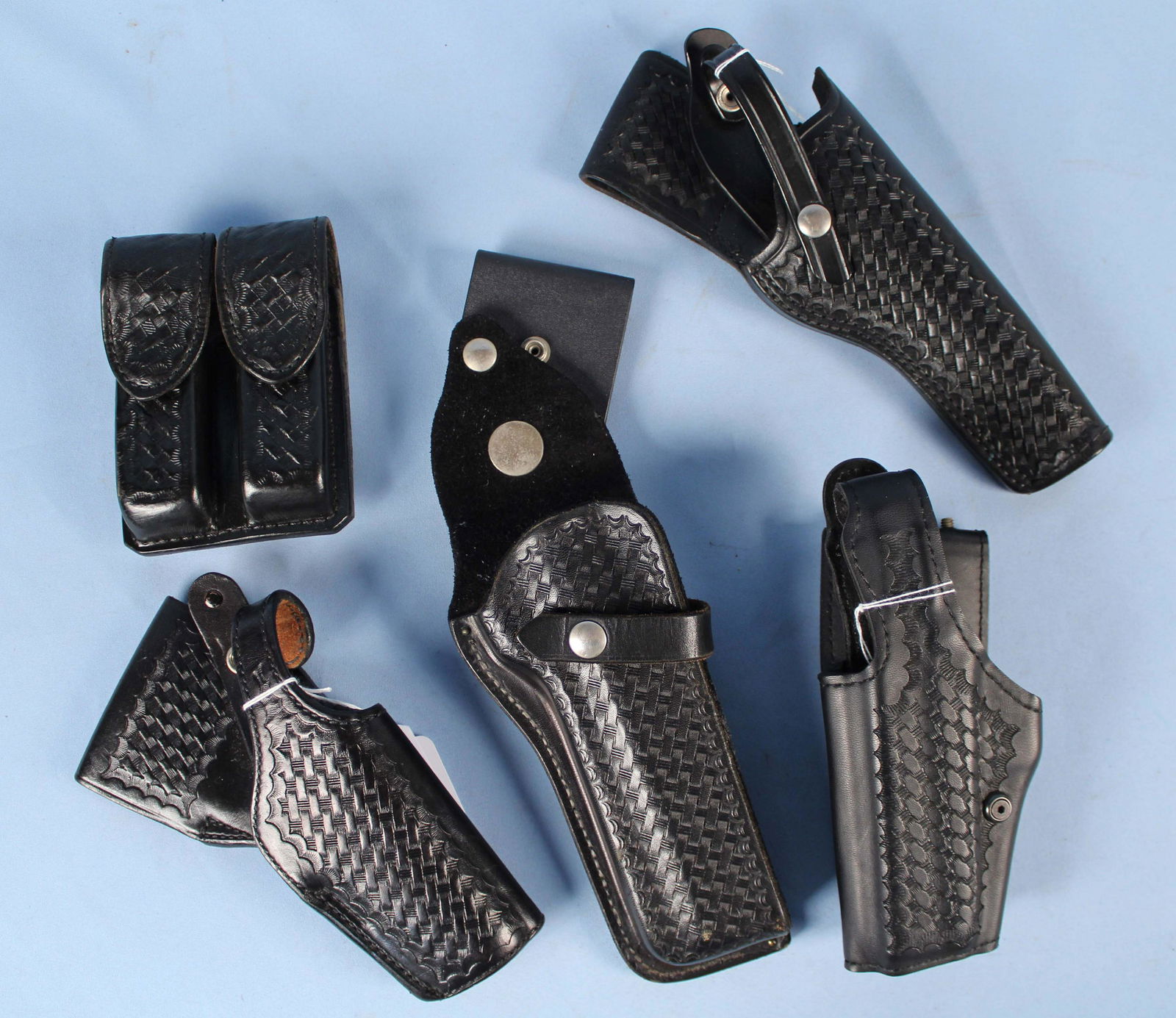 Four Black Basket Weave Holsters & Magazine Holder Jun 13, 2020