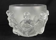 Lalique France Luxembourg Crystal Putti Bowl