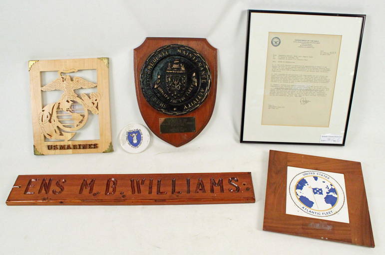 Montel Williams Us Navy Items & Marine Plaque
