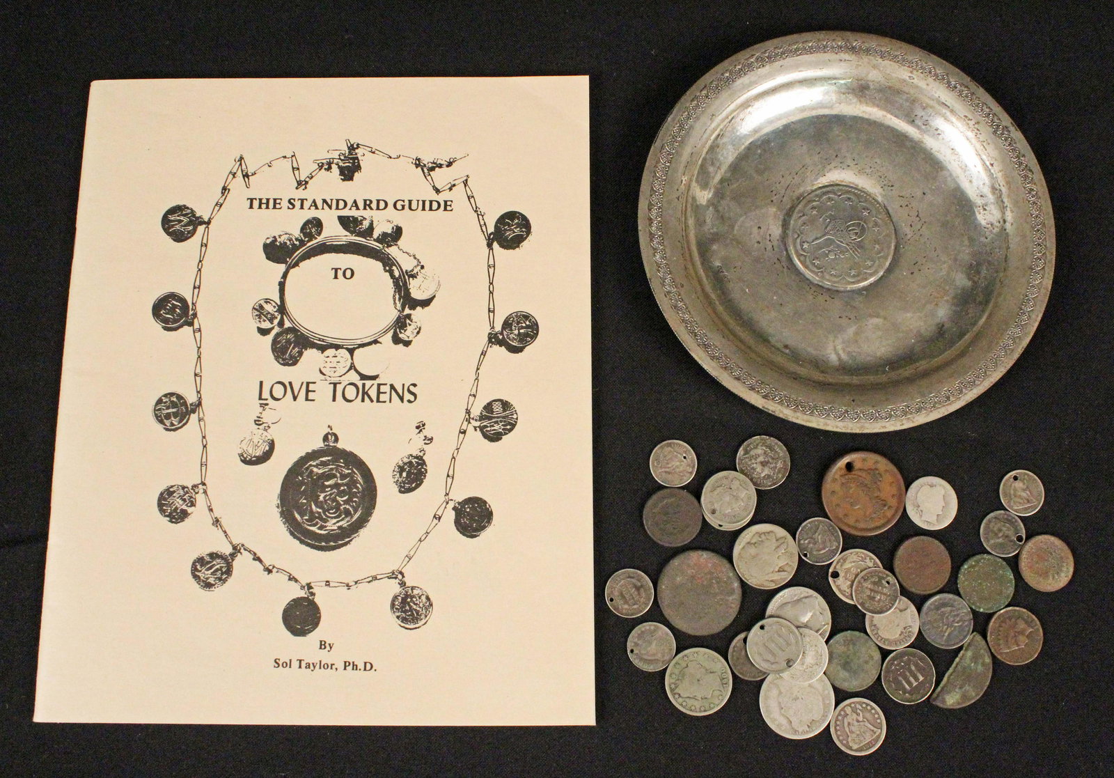 Mixed Group of US & Foreign Coins w/ Silver Saucer (1 of 5)