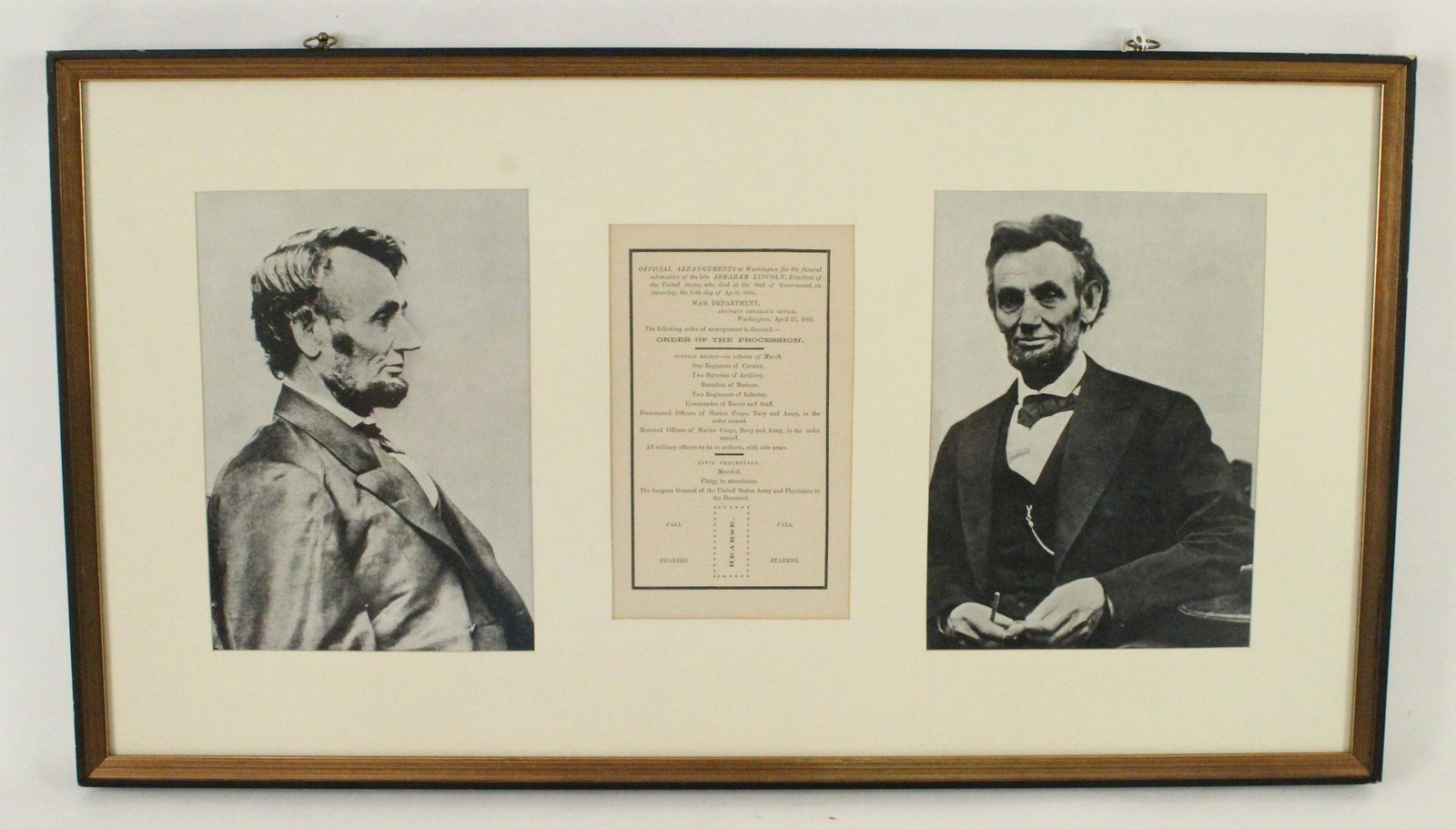 1865 Official Order of Abraham Lincoln's Funeral (1 of 6)