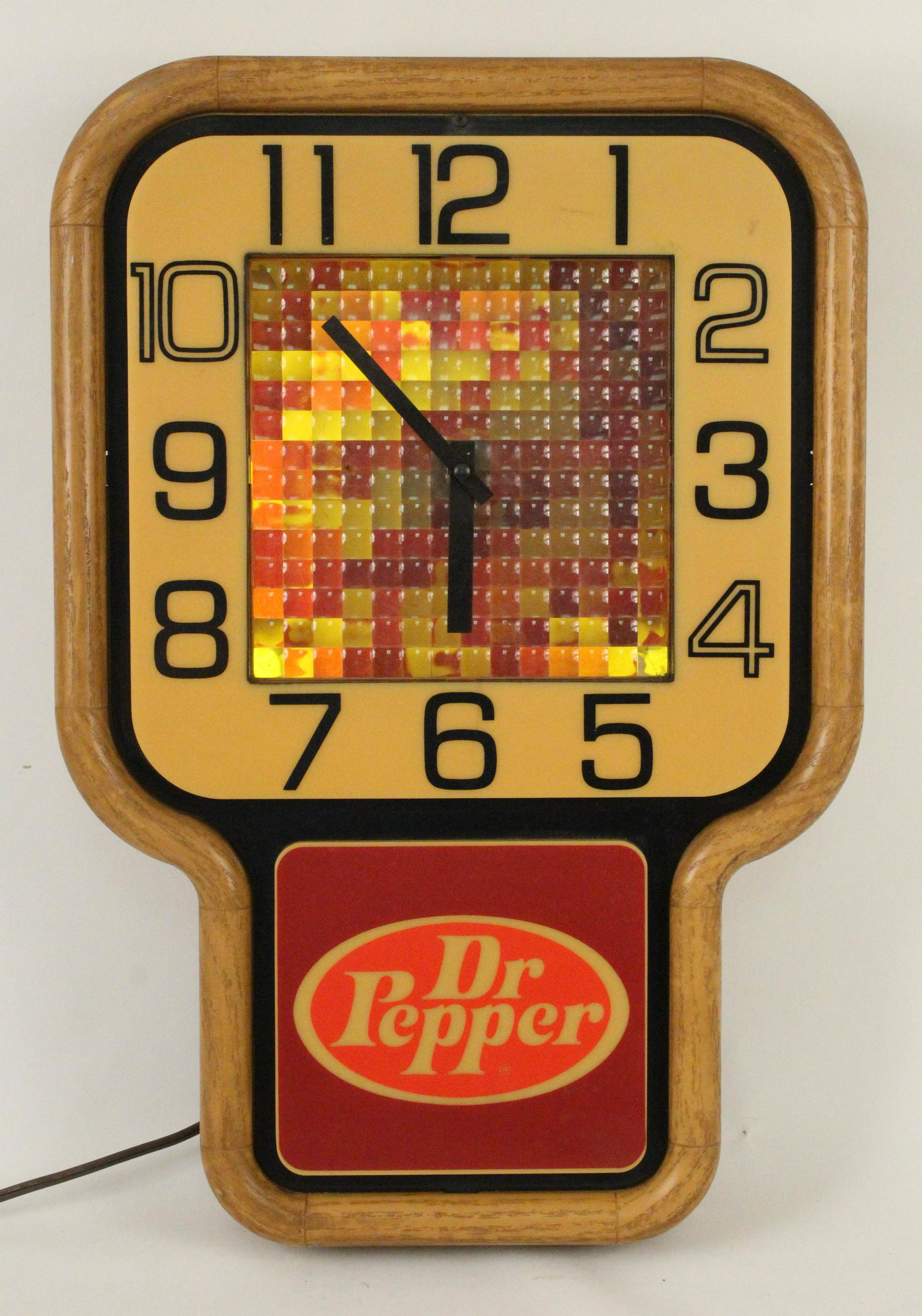 Dr. Pepper Light Up Advertising Clock Sign (1 of 3)