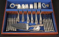 55 Pieces Lunt American Victorian Sterling Flatware