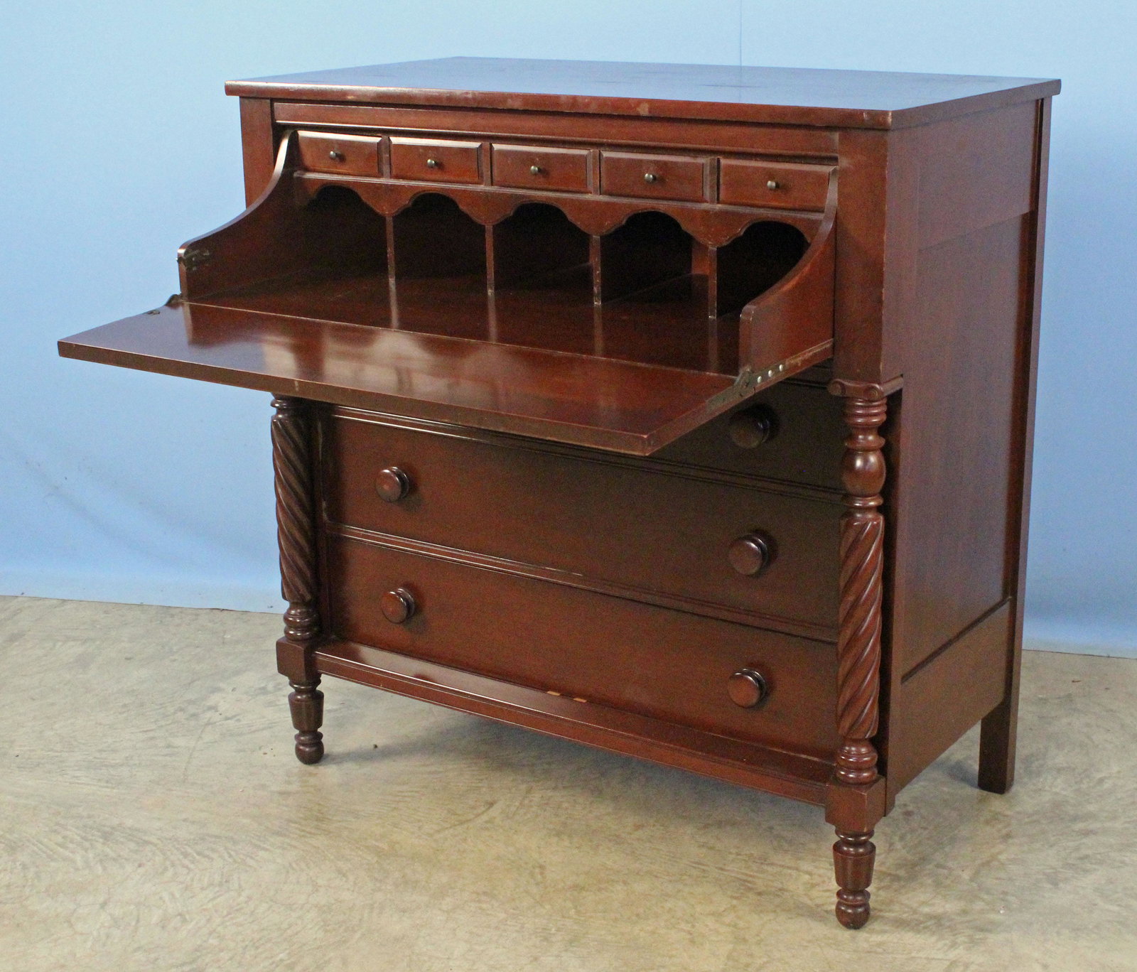 1940s Mahogany Butler's Secretary (1 of 5)