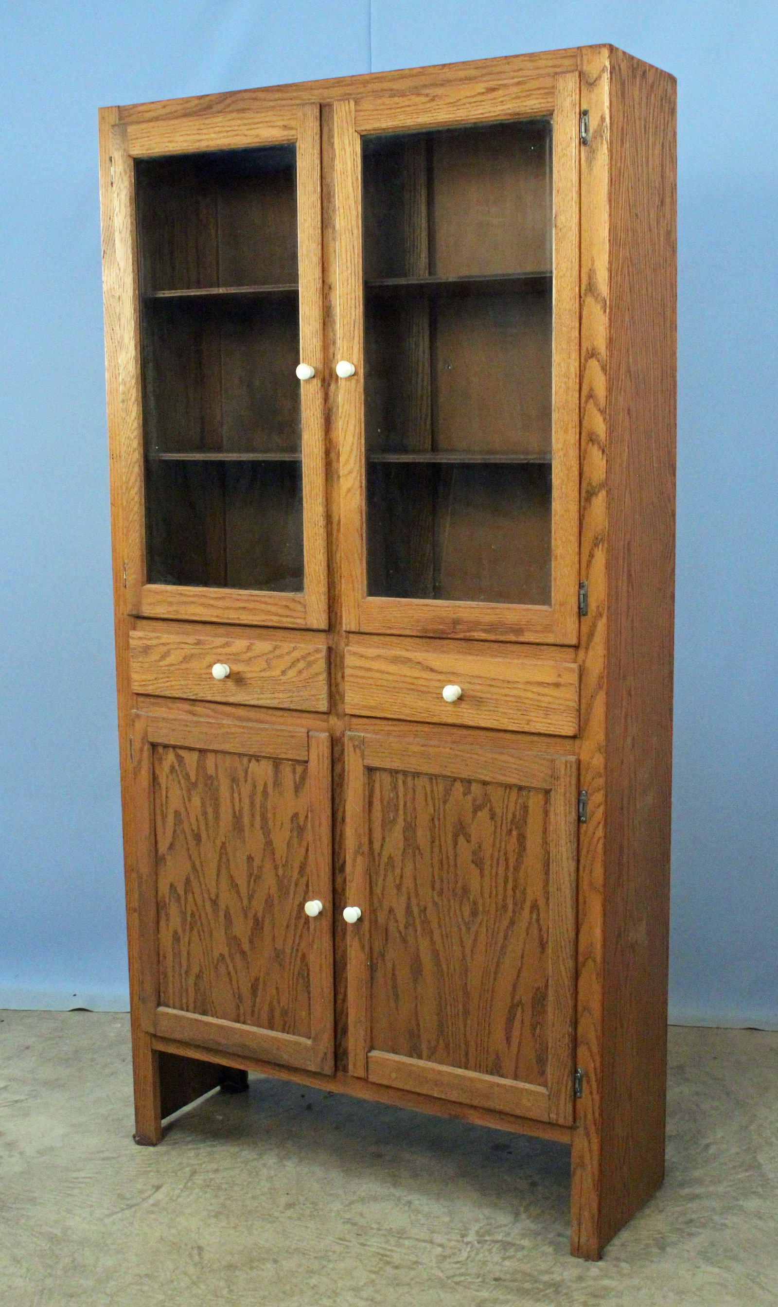 Oak Kitchen Cabinet, Circa 1930s (1 of 4)