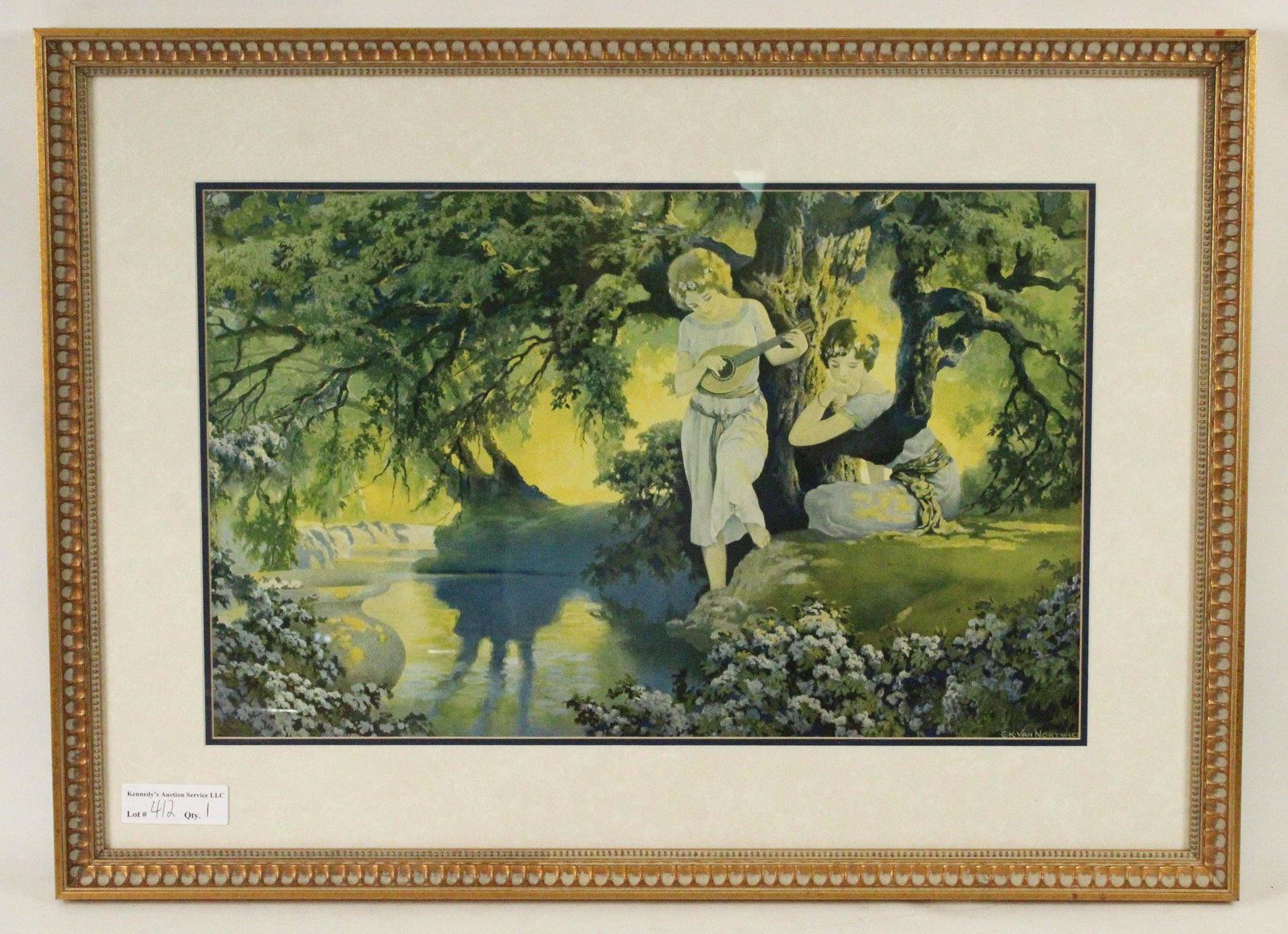 "Loves Meditation" Decorator Framed Print, 1927 (1 of 4)