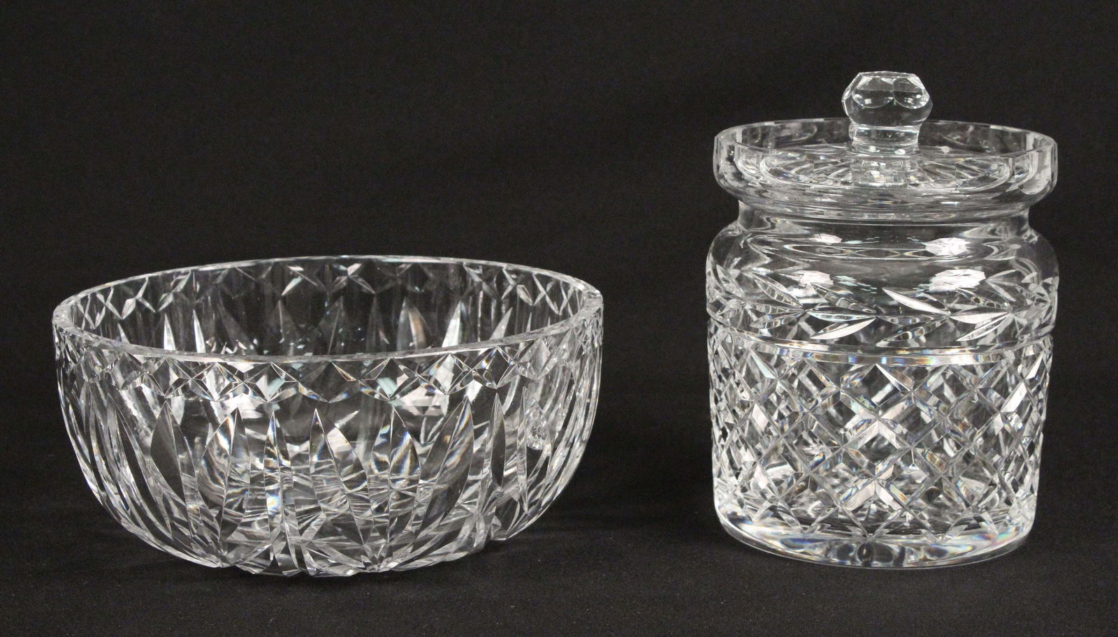Waterford Crystal 8" Bowl and 7 1/4" Biscuit Jar (1 of 4)