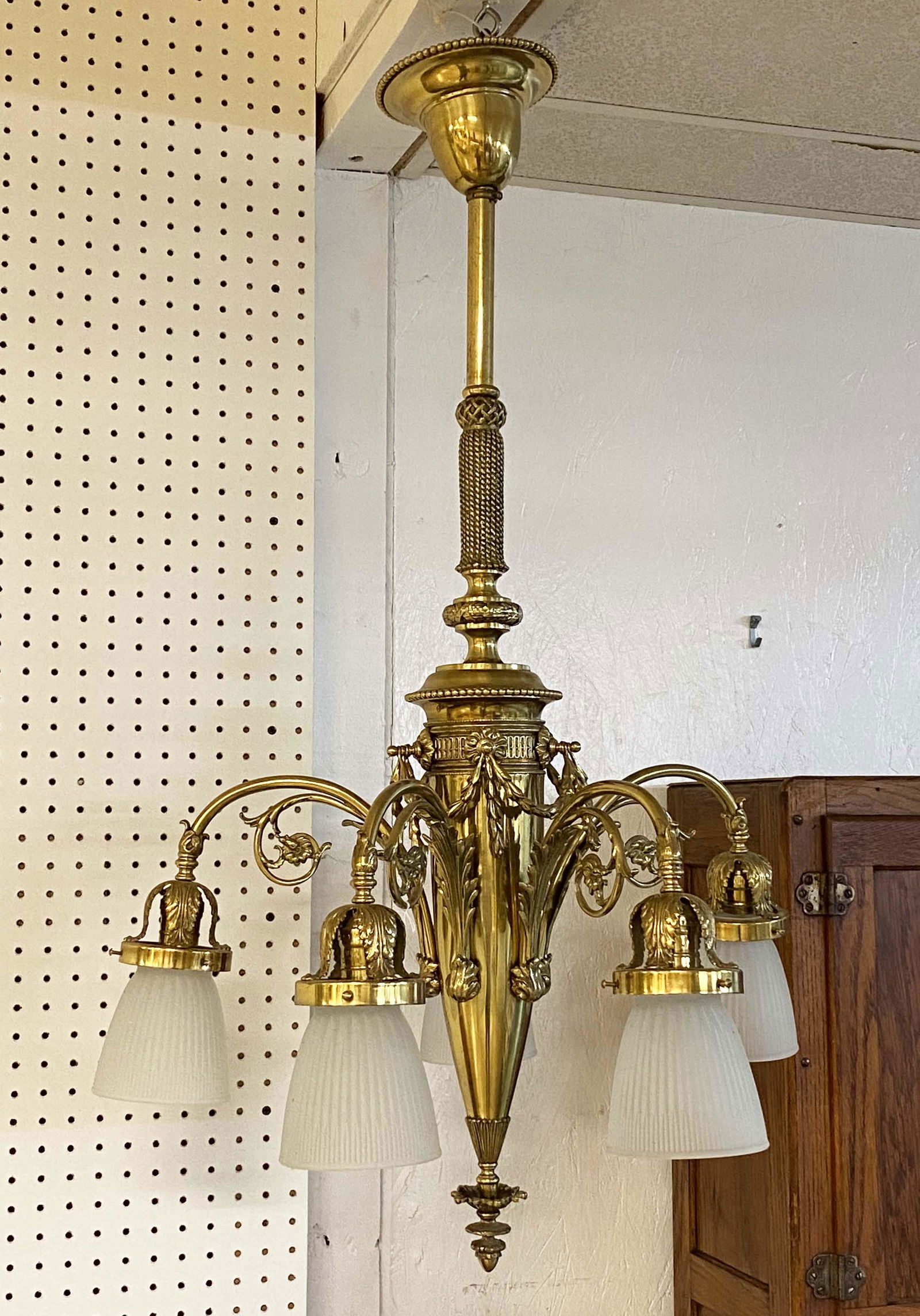 Louis XVI Style Five Light Chandelier (1 of 2)