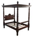 Acanthus Carved 19th C. Mahogany Tester Bed