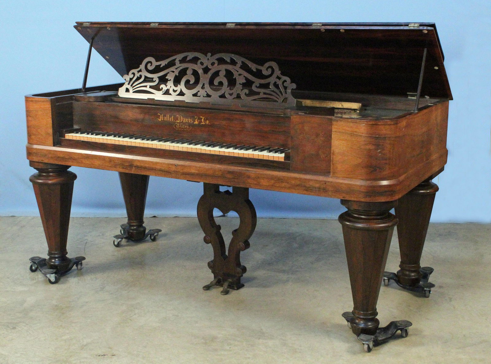 Hallet & Davis Rosewood Square Grand Piano (1 of 12)