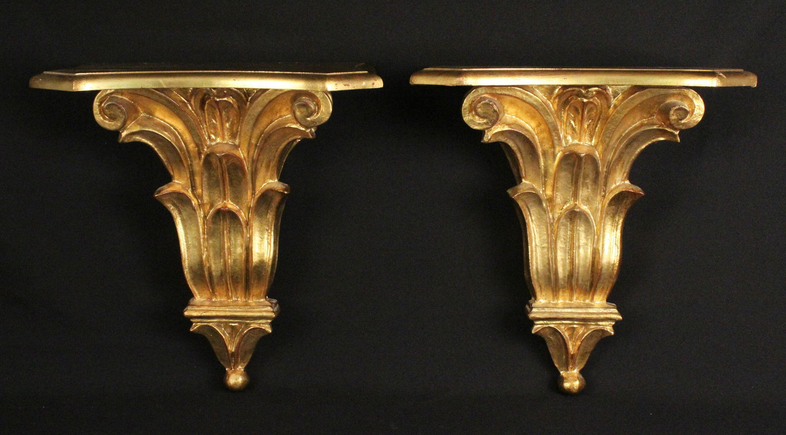 2 Neoclassical Style Italian Giltwood Wall Brackets (1 of 3)