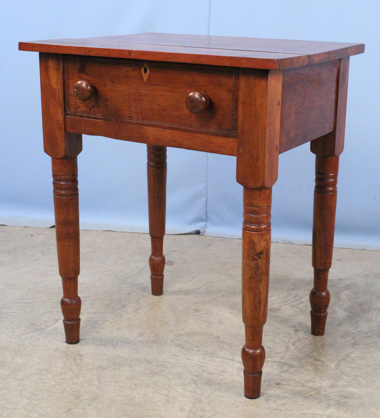 Cherry Work Table with One Drawer Mid 19th C. (1 of 6)
