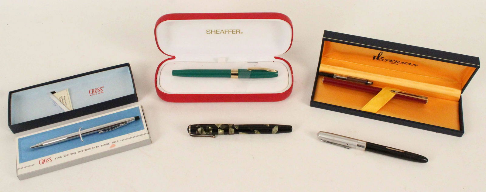 Five Fountain Pens, Waterman, Parker, Etc. (1 of 5)