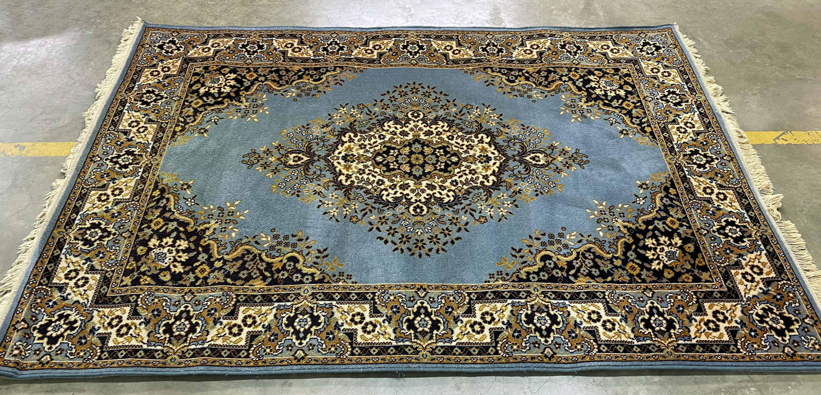 Persian Style Blue & Dark Blue Factory Made Rug (1 of 3)