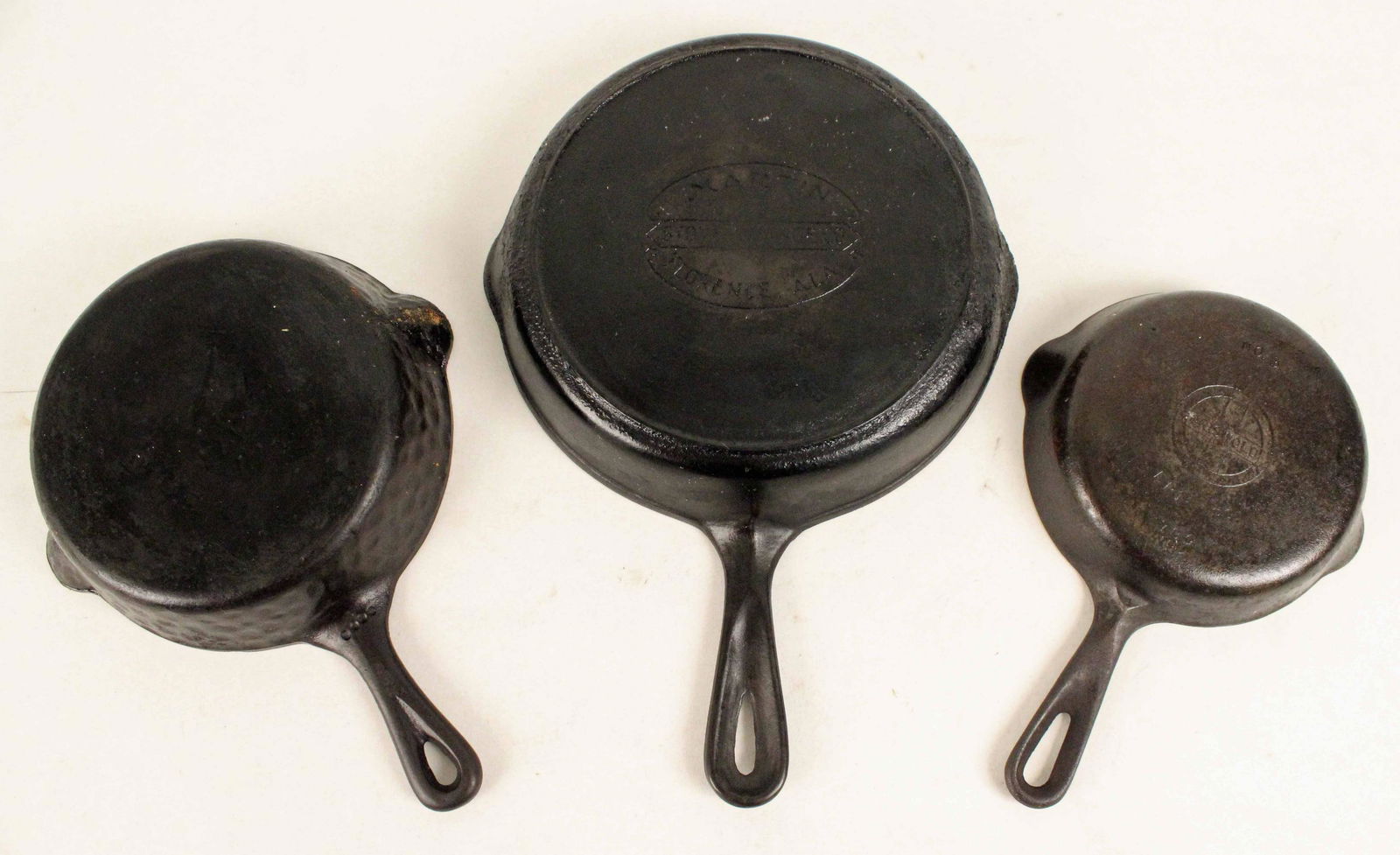 Three Cast Iron Skillets Griswold, Martin Stove (1 of 5)