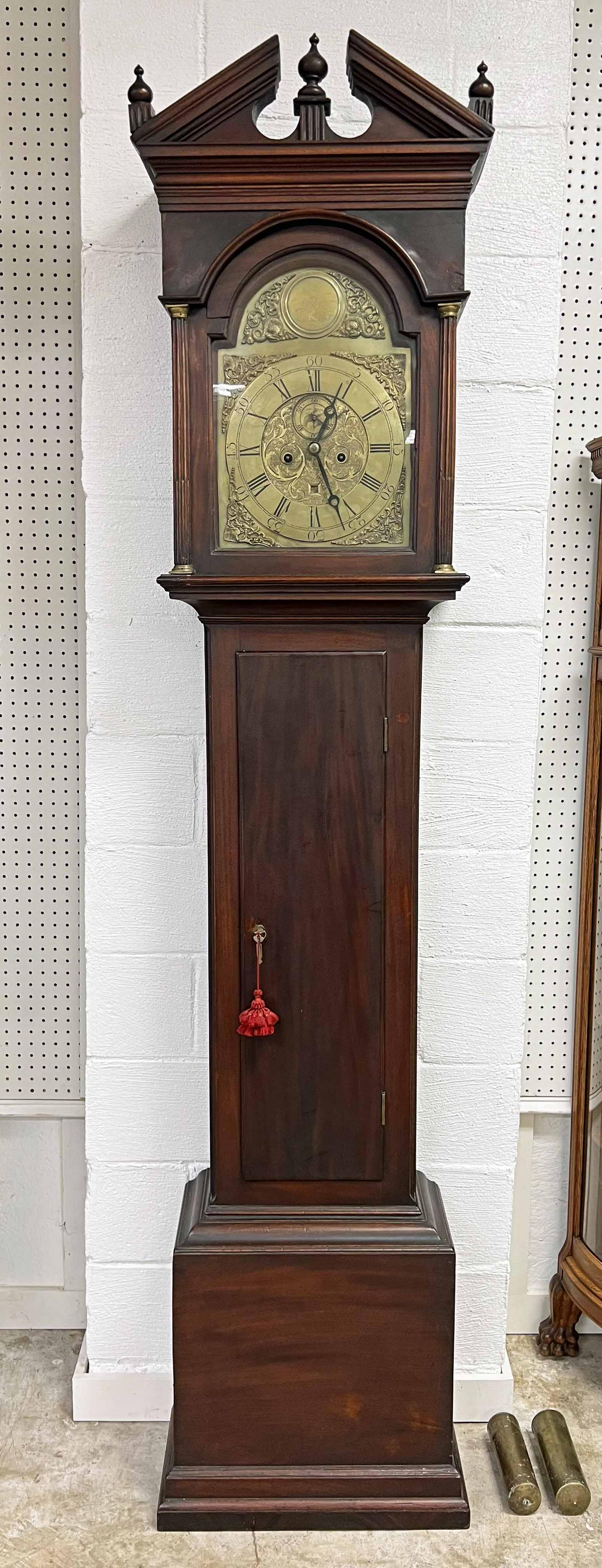 Thomas Napier Tall Case Mahogany Clock C. 1800 (1 of 8)