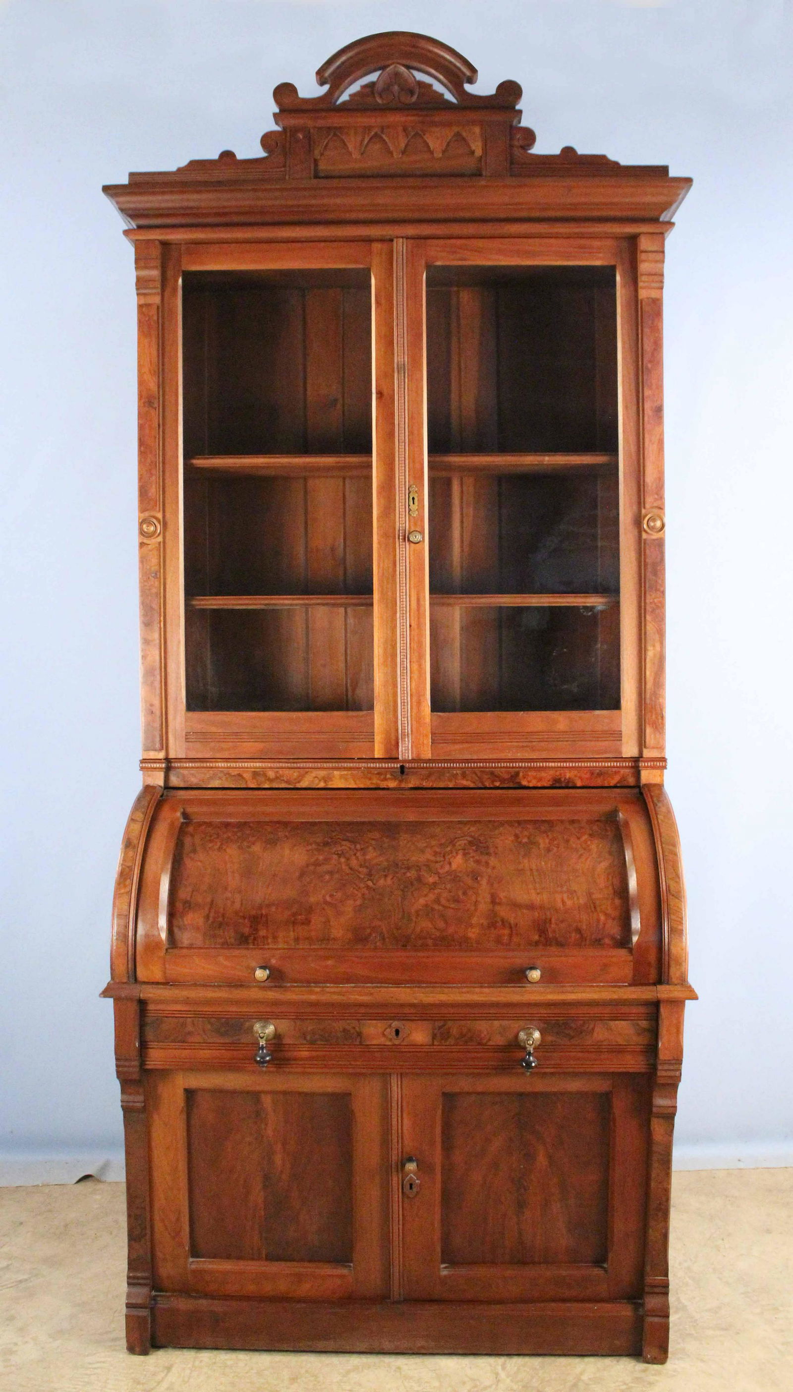 Walnut Cylinder Roll Secretary Desk, Circa 1880 (1 of 5)