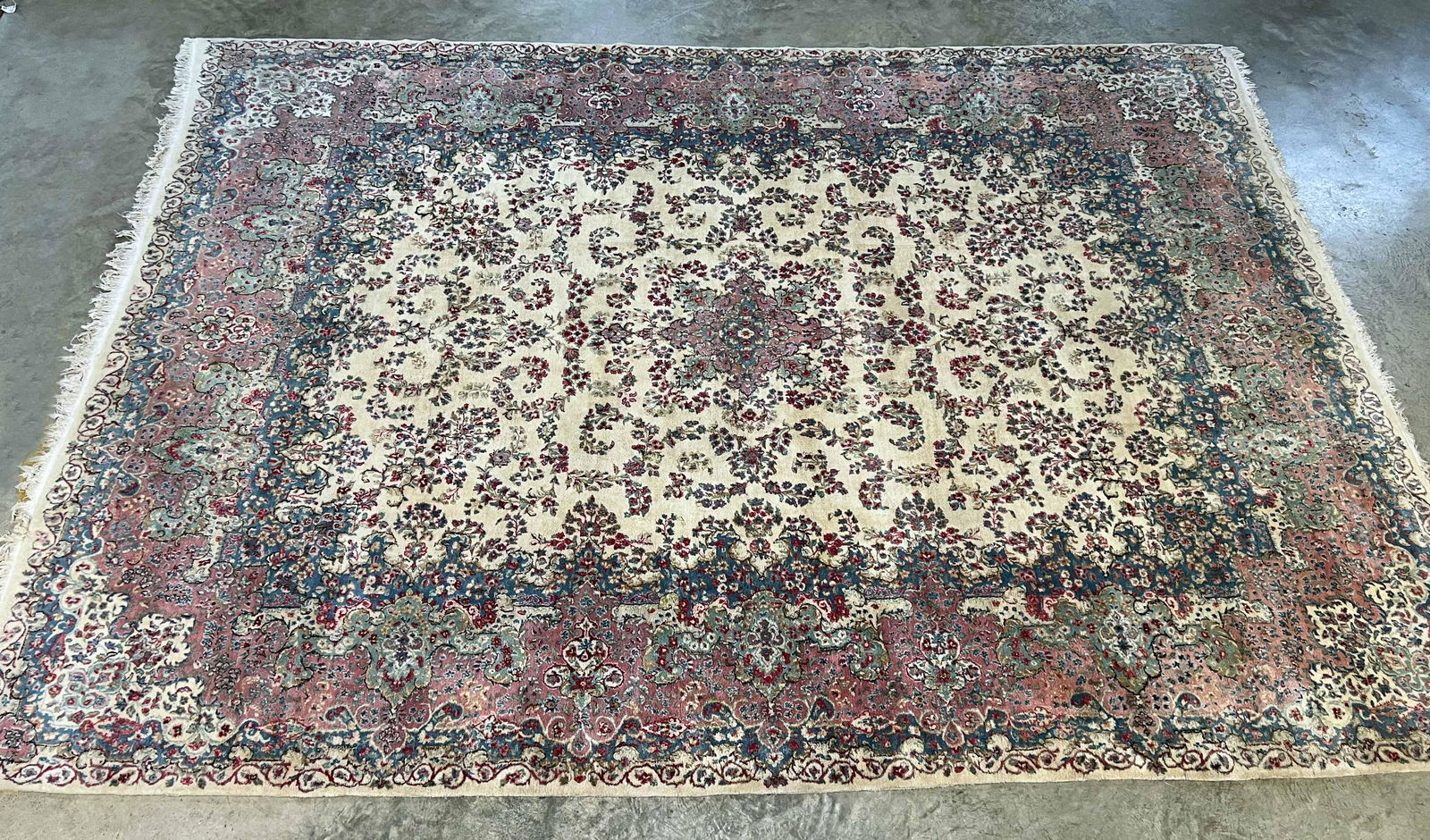 Kerman Persian Carpet Pink & Cream 13'7 1/2" (1 of 6)
