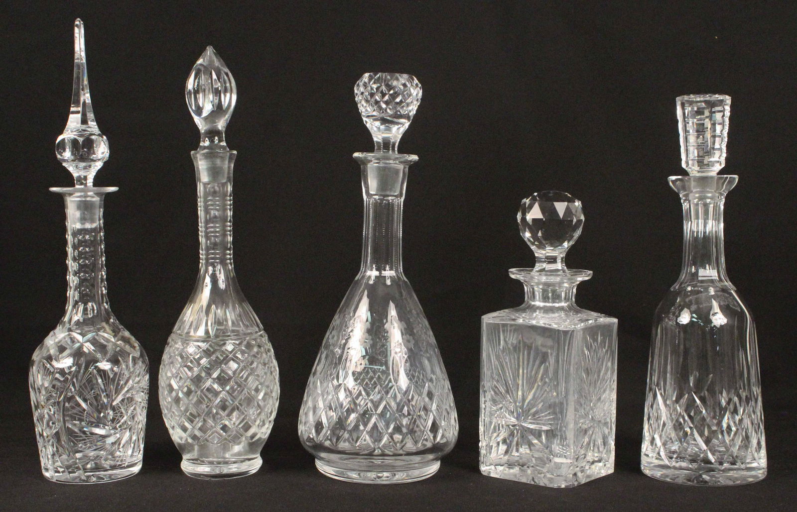Five Leaded Crystal Decanters (1 of 7)