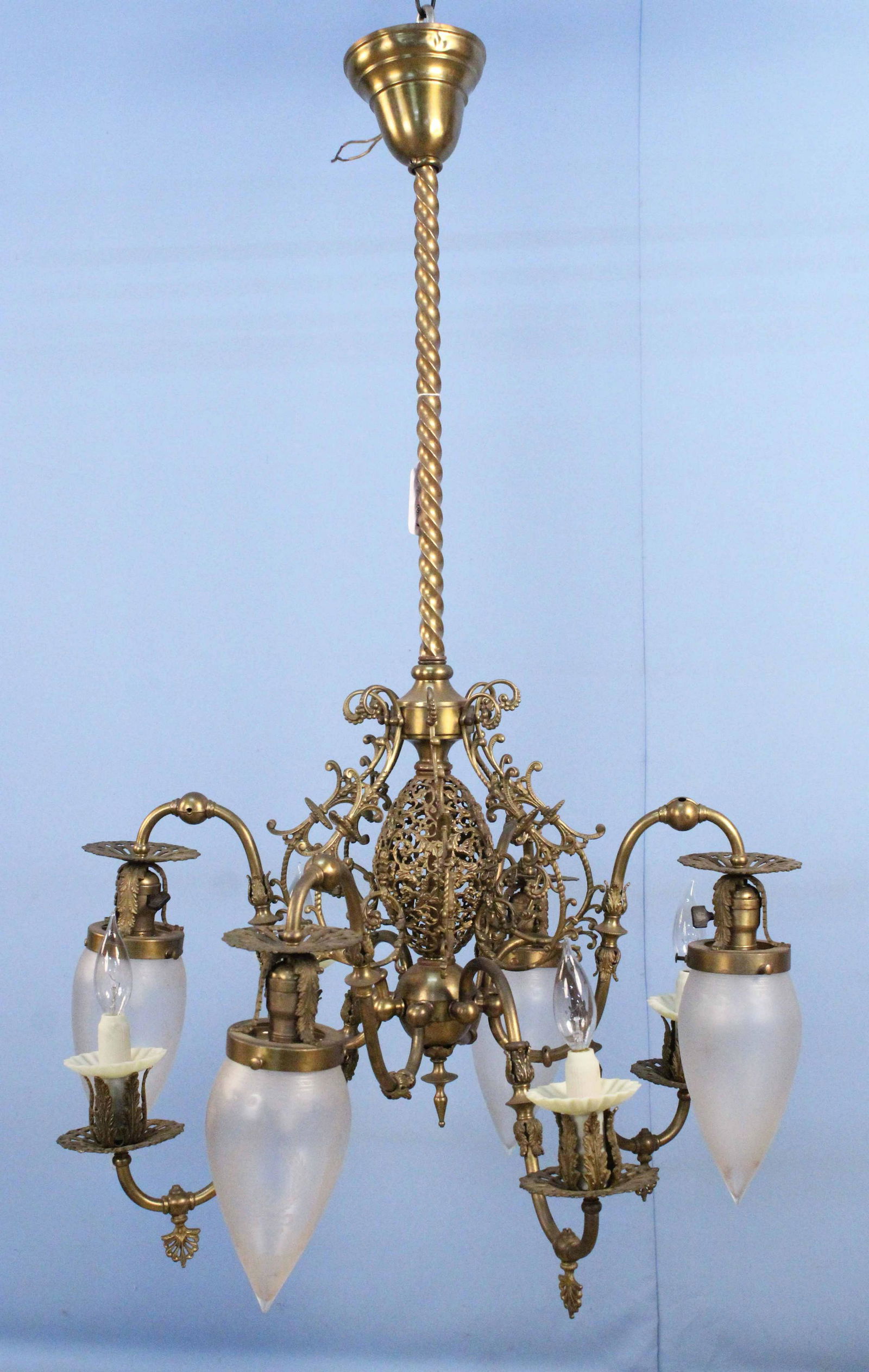 C.1900 Victorian French Style 8 Light Chandelier (1 of 4)