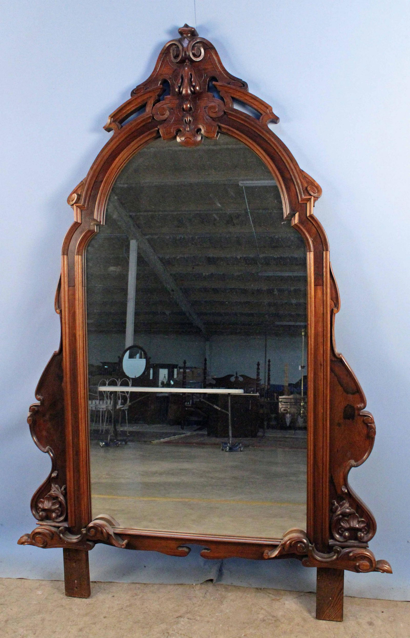 Mid 19th C. Rosewood & Walnut Dresser Mirror (1 of 4)