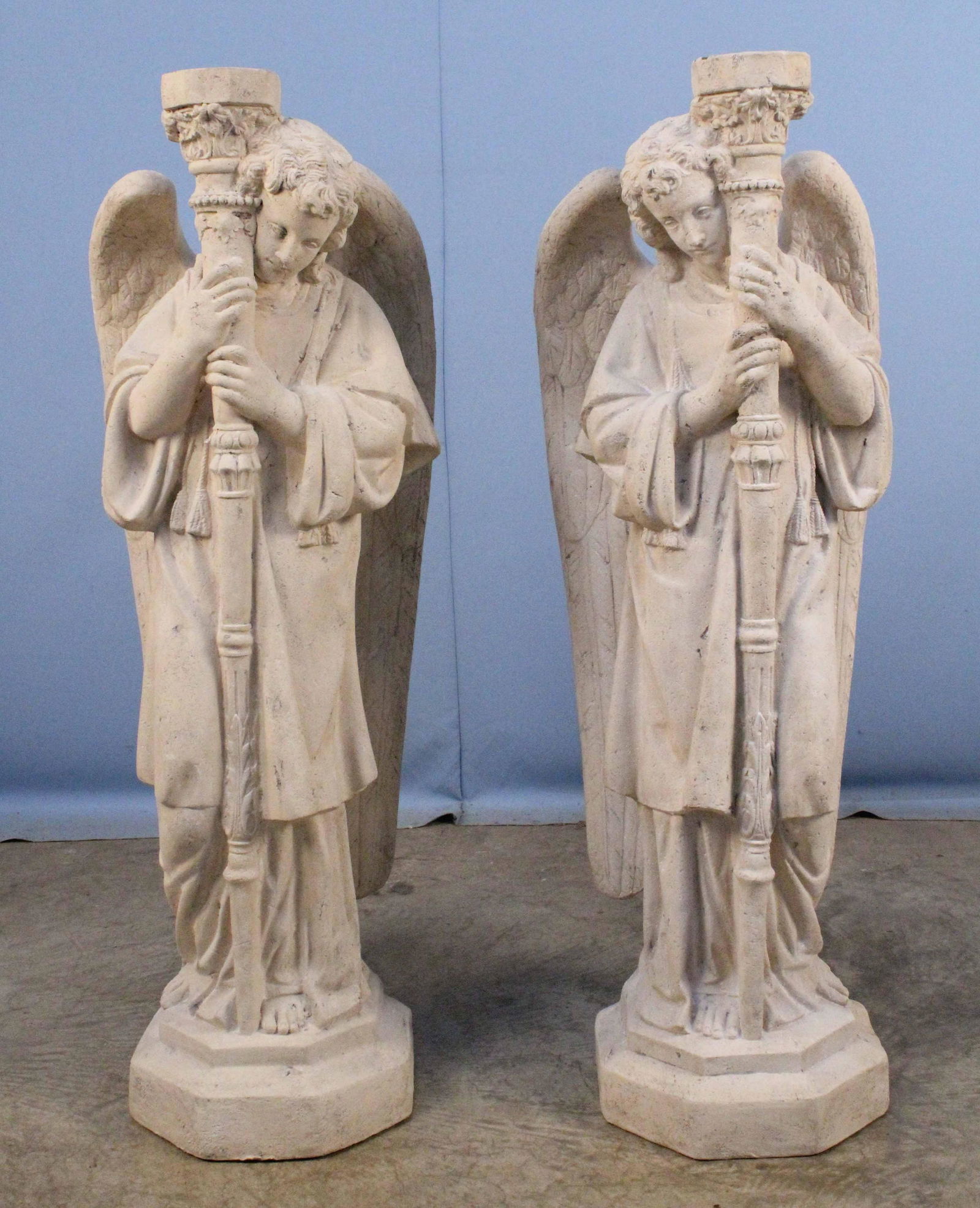 Pair of Synthetic San Gabriel Candleholder Statues (1 of 5)