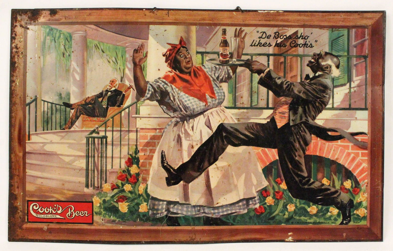 Cook's Beer Goldblume Advertising Sign (1 of 4)