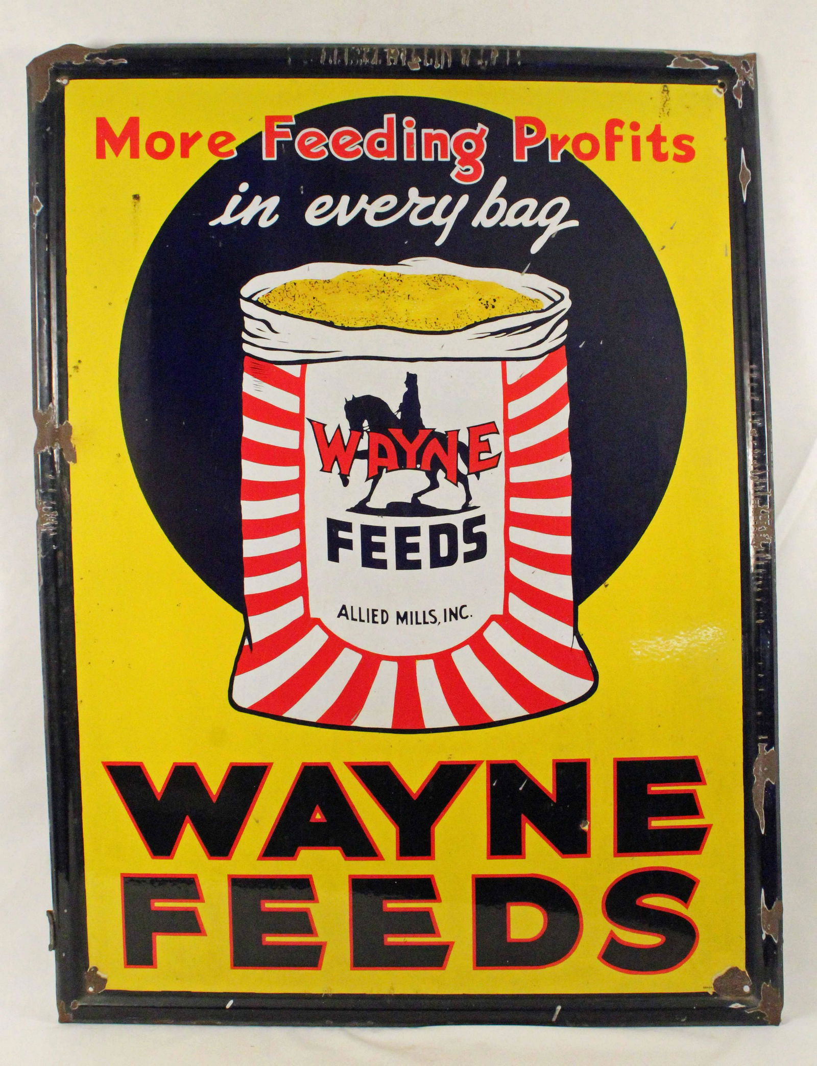 Wayne Feeds Self Framed Porcelain Sign (1 of 8)