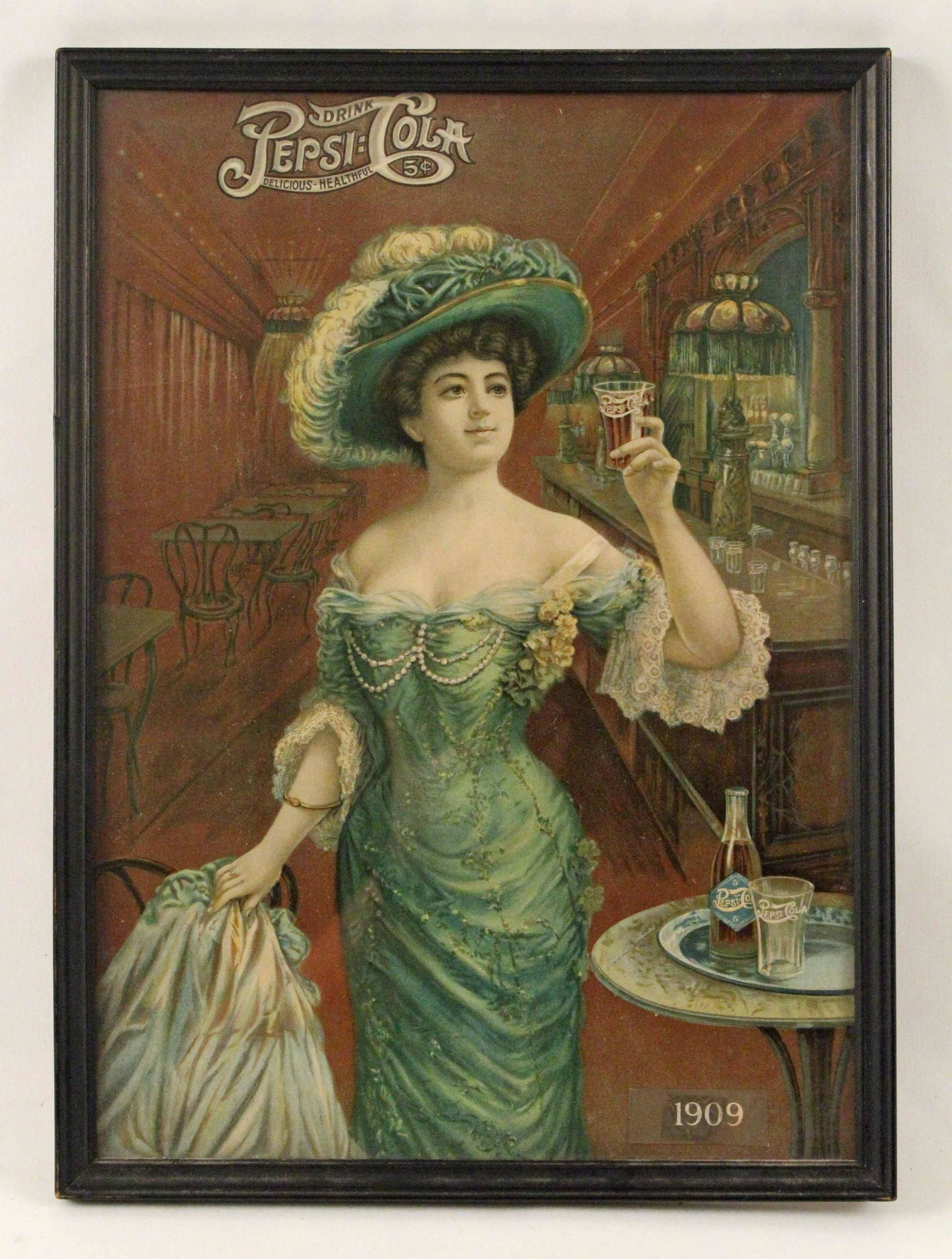 Original 1909 Pepsi Cola Calendar Top (1 of 5)