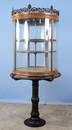 Curved Glass Revolving Crystal Showcase C. 1900