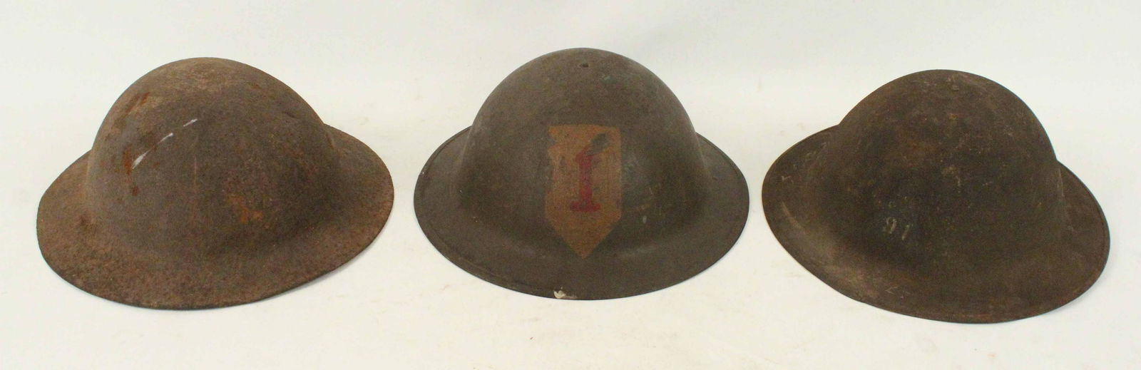 Three WWI Doughboy Helmets (1 of 4)