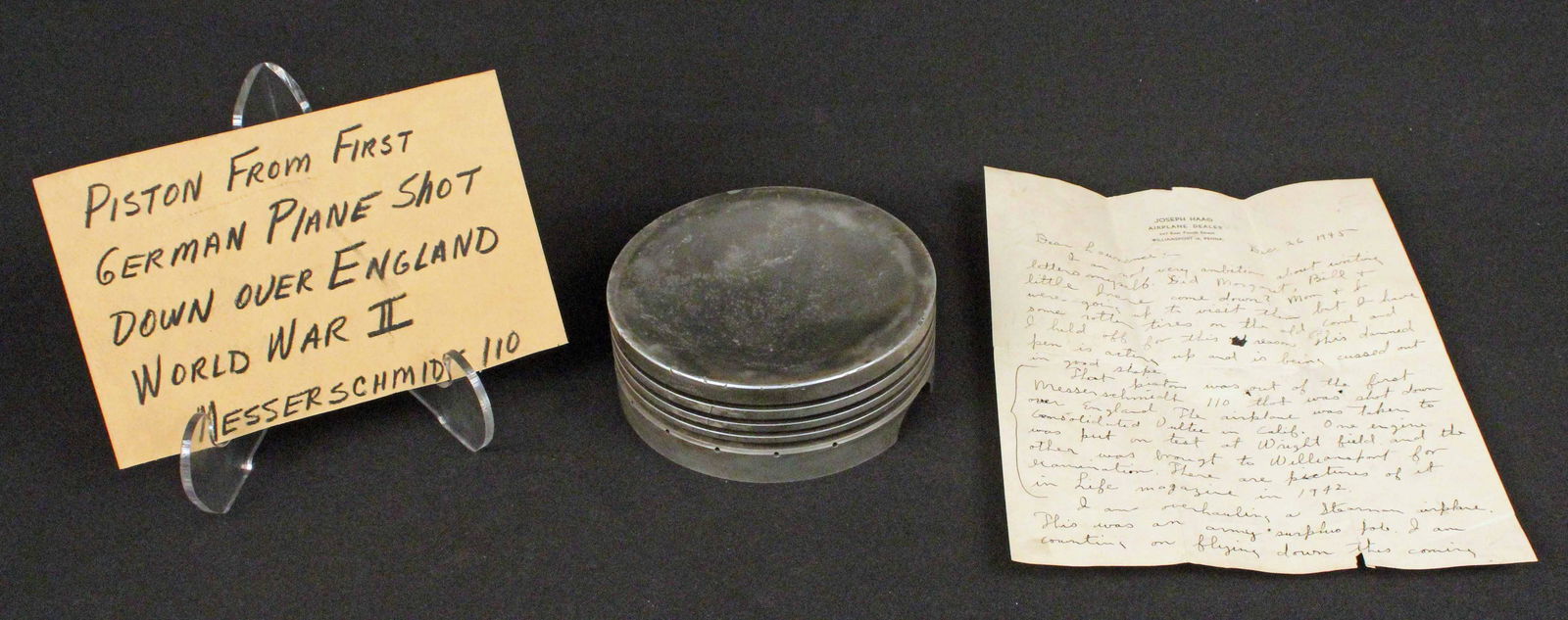 Messerschmitt 110 Piston From 1st Shot Down (1 of 8)