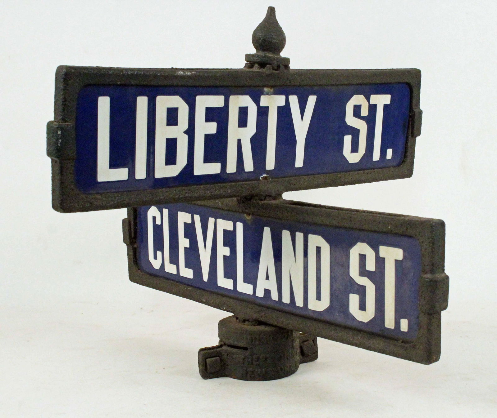Blue Porcelain Corner Street Signs, C. 1900 (1 of 5)