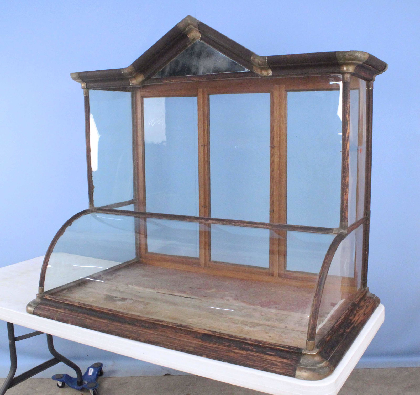 Single Tower Oak Cathedral Showcase C. 1900 (1 of 6)