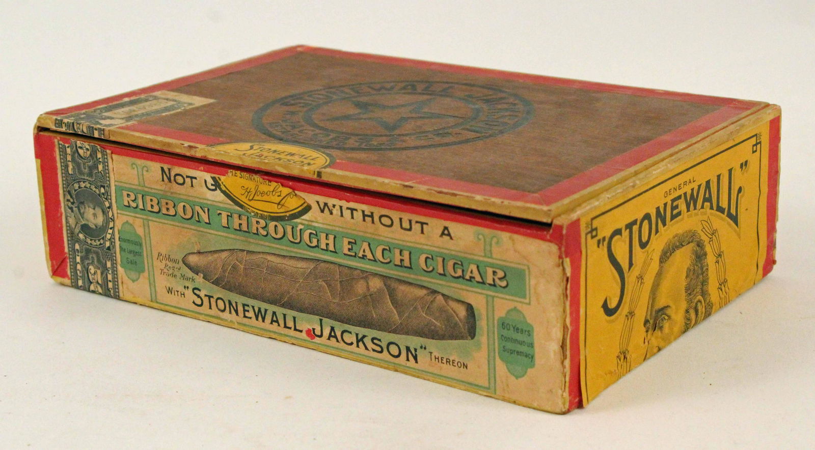 General Cigar Co. Stonewall Jackson Cigar Box