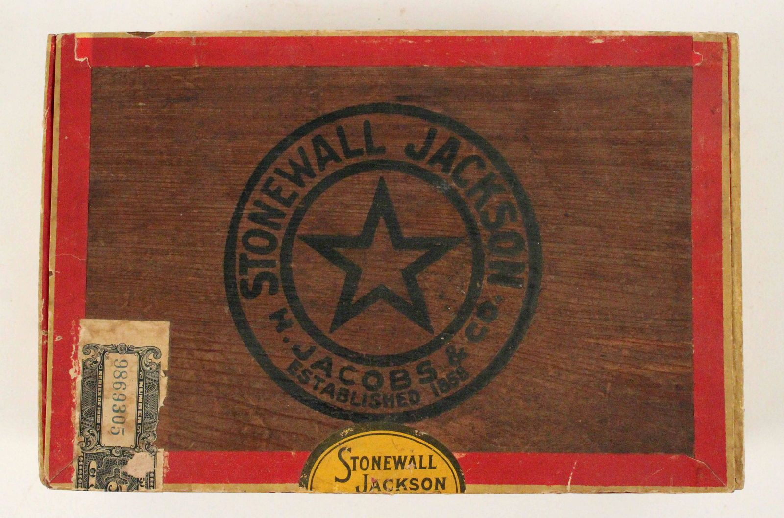 General Cigar Co. Stonewall Jackson Cigar Box