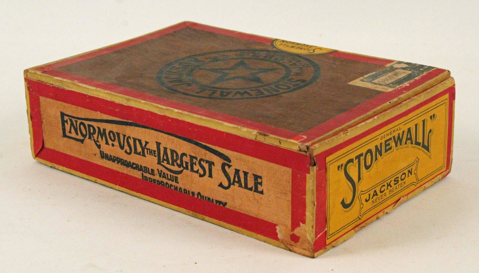 General Cigar Co. Stonewall Jackson Cigar Box