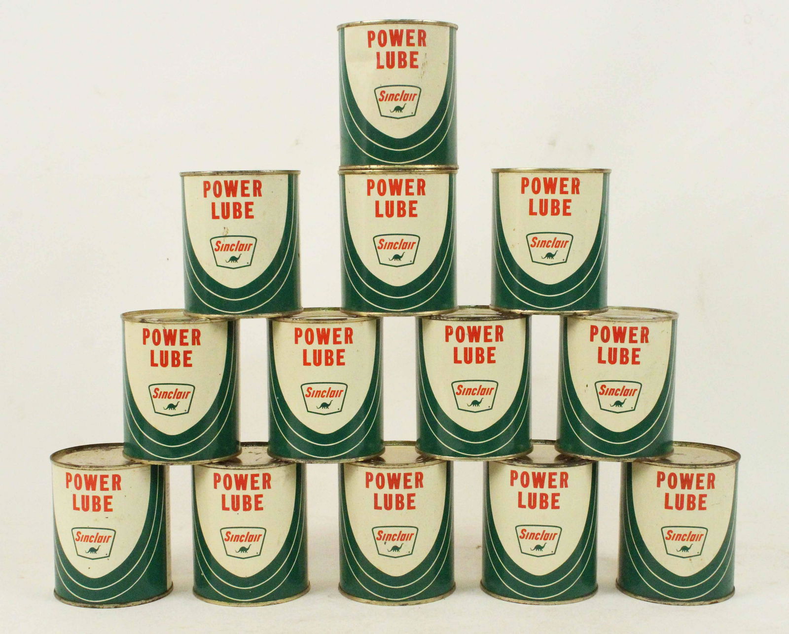 13 Sinclair Power Lube 16 Oz. Cans, 1950's (1 of 5)