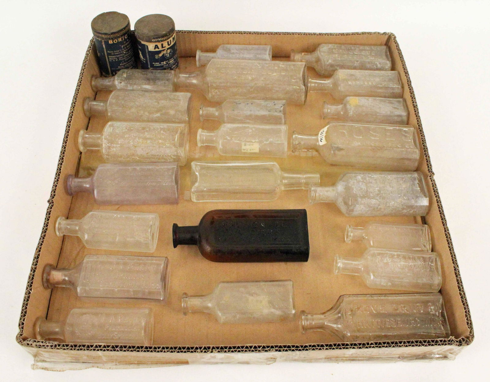 Group of Embossed Mississippi Medicine Bottles (1 of 12)