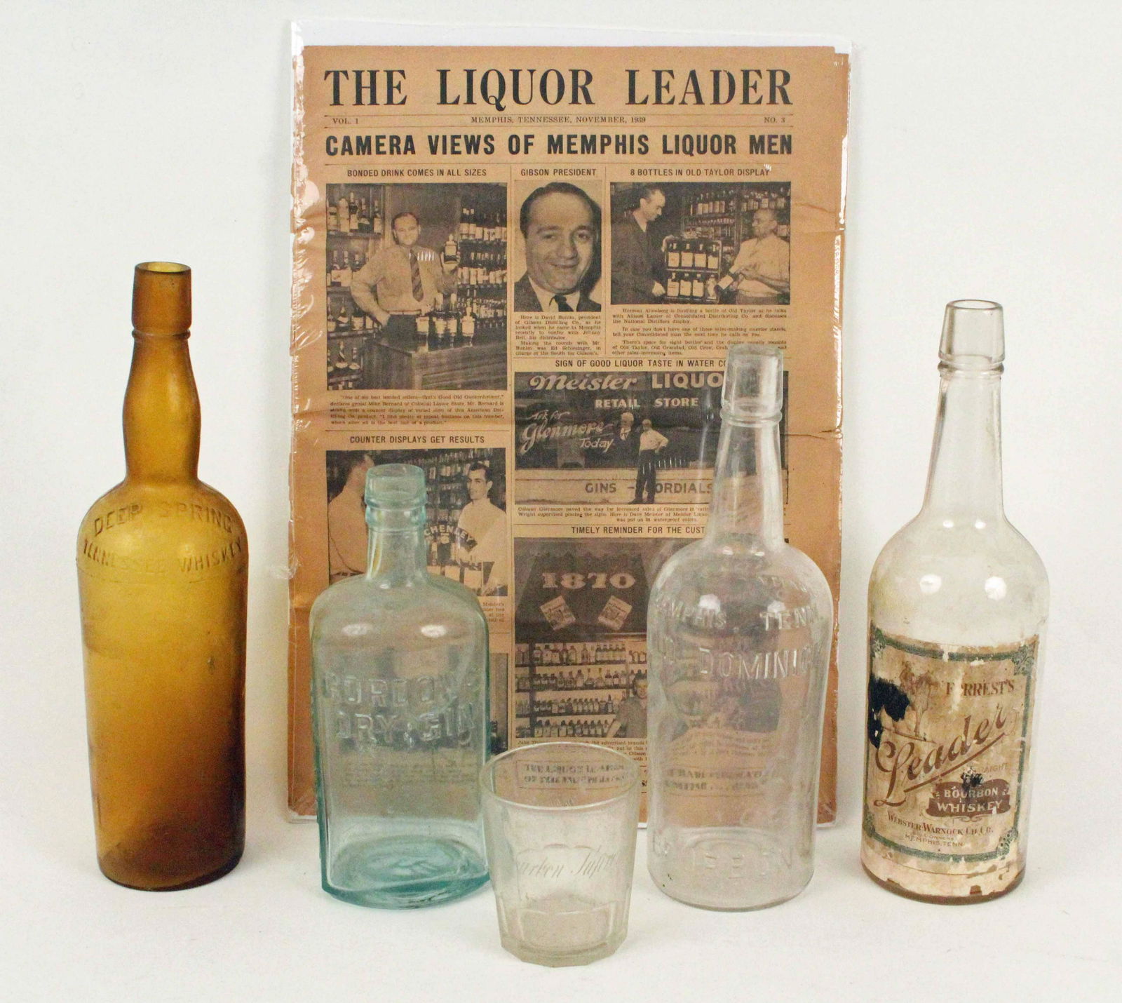 Five Whiskey Bottles and Glass, Tennessee (1 of 9)